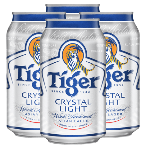Tiger Crystal 330ml Bundle of 4 Cans